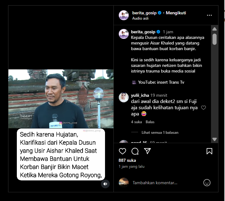 Klarifikasi kades yang usir Aisar Khaled